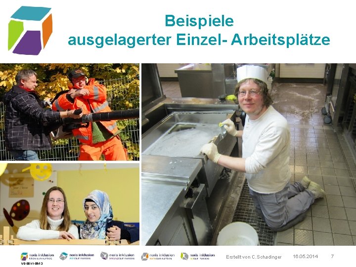 Beispiele ausgelagerter Einzel- Arbeitsplätze Erstellt von C. Schadinger VO-001/1 -05/13 16. 05. 2014 7