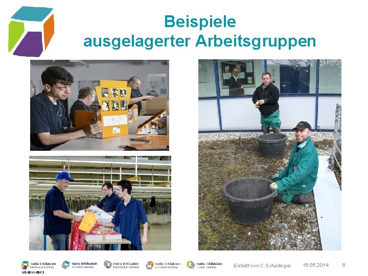 Beispiele ausgelagerter Arbeitsgruppen Erstellt von C. Schadinger VO-001/1 -05/13 16. 05. 2014 8 