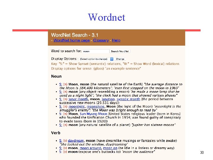 Wordnet 30 