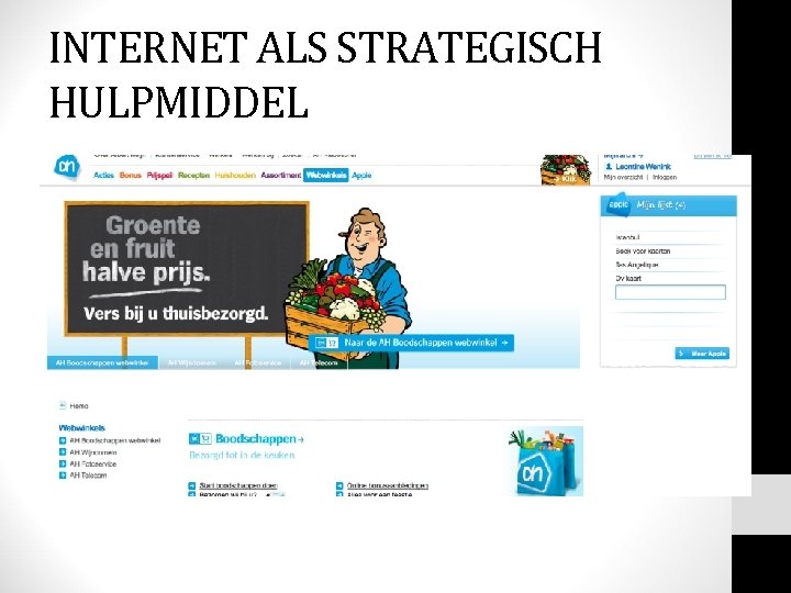 INTERNET ALS STRATEGISCH HULPMIDDEL 