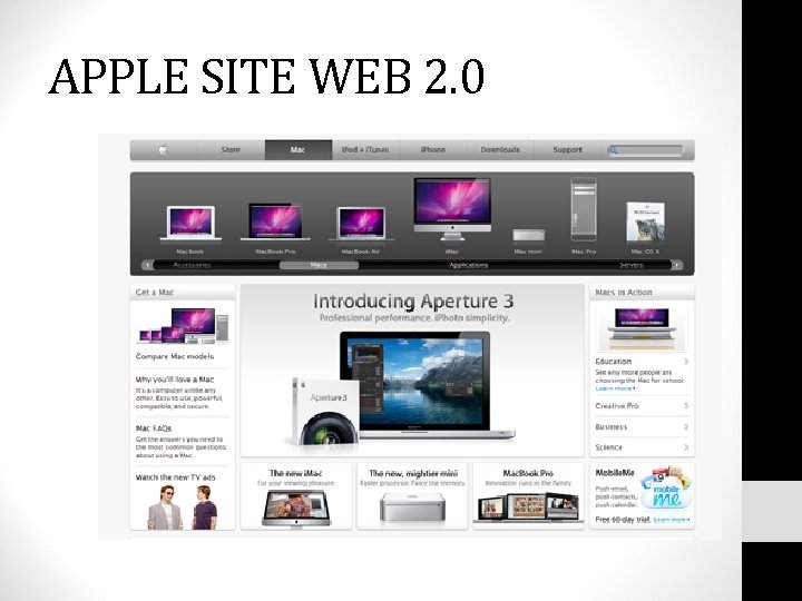 APPLE SITE WEB 2. 0 