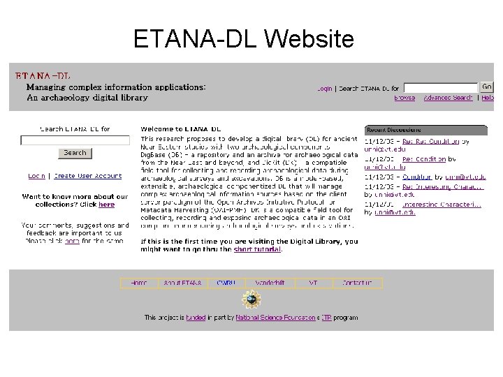 ETANA-DL Website 