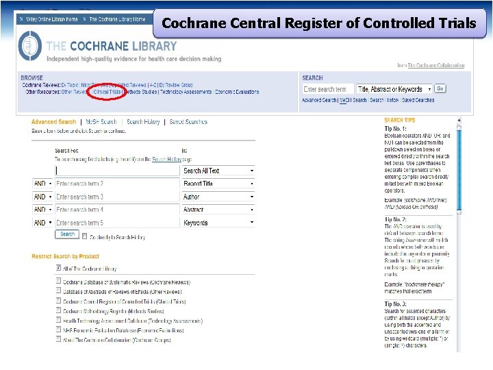 Cochrane Central Register of Controlled Trials 