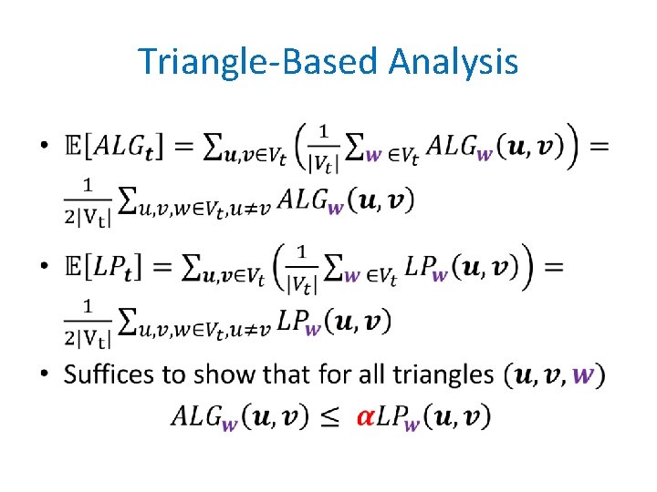 Triangle-Based Analysis • 
