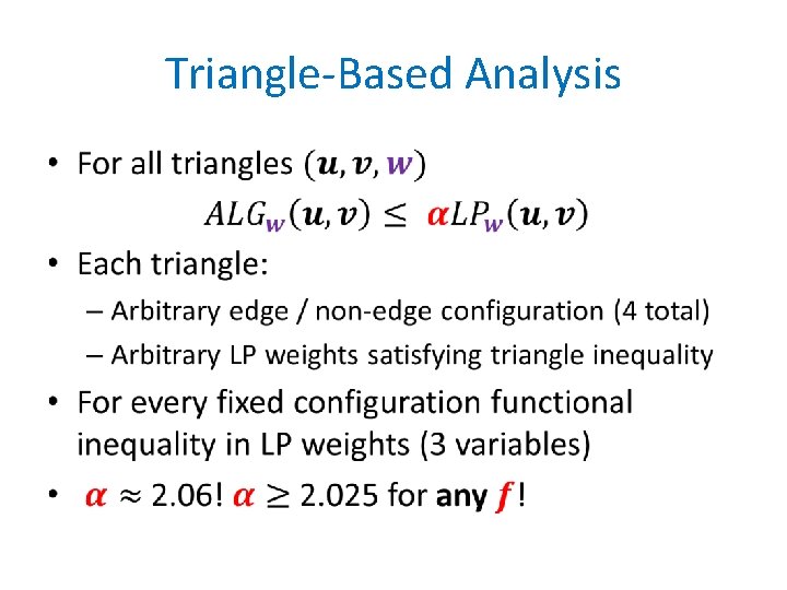 Triangle-Based Analysis • 