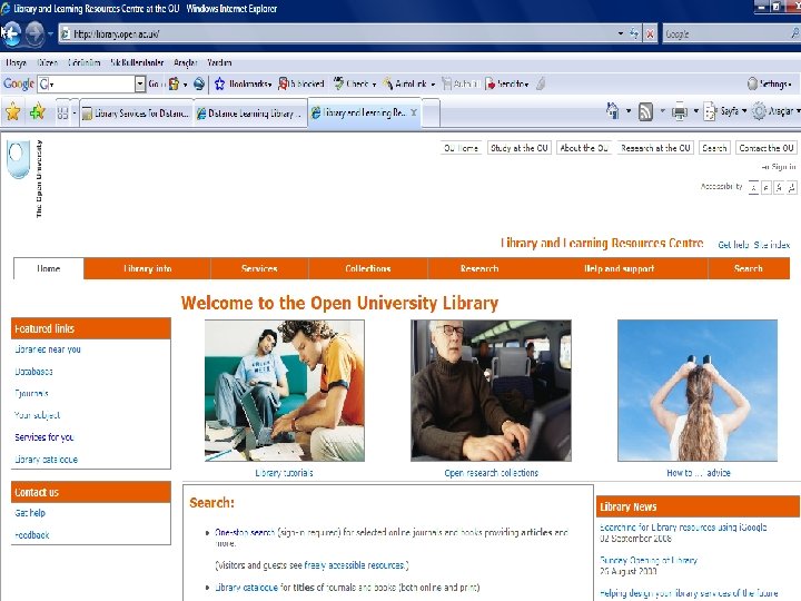 Dünyada Uzaktan Öğrenim Kütüphaneciliği “The Open University” Kütüphane ve Öğrenim Kaynakları Merkezi -- Basılı