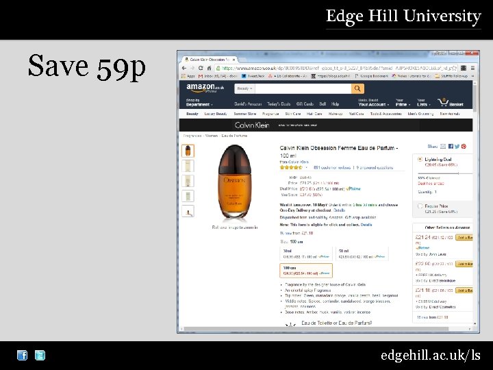 Save 59 p edgehill. ac. uk/ls 