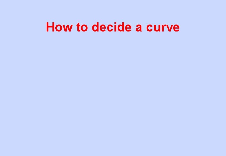 How to decide a curve 