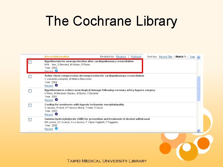 The Cochrane Library 