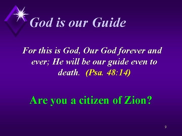 God is our Guide For this is God, Our God forever and ever; He