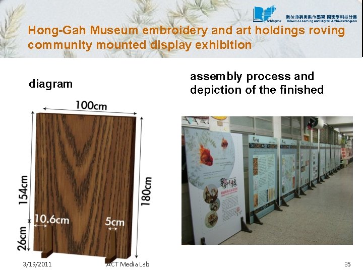 Hong-Gah Museum embroidery and art holdings roving community mounted display exhibition assembly process and