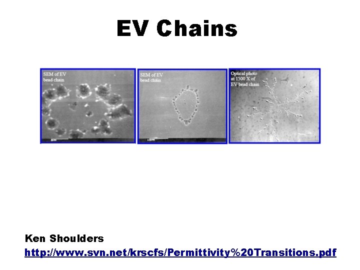 EV Chains Ken Shoulders http: //www. svn. net/krscfs/Permittivity%20 Transitions. pdf 