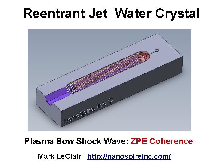 Reentrant Jet Water Crystal Plasma Bow Shock Wave: ZPE Coherence Mark Le. Clair http: