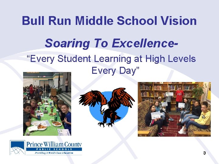 Bull Run Middle School Vision Soaring To Excellence“Every Student Learning at High Levels Every