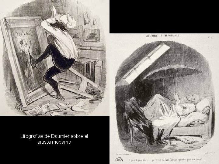 Litografías de Daumier sobre el artista moderno 