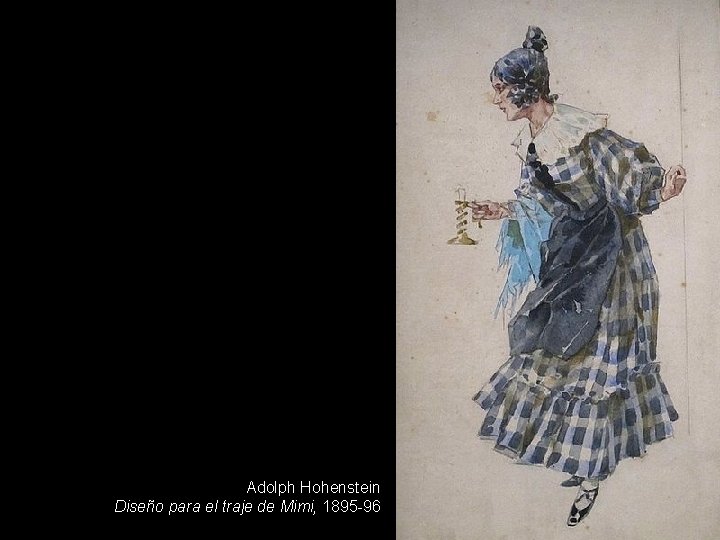 Adolph Hohenstein Diseño para el traje de Mimi, 1895 -96 