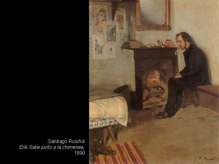 Santiago Rusiñol Erik Satie junto a la chimenea, 1890 