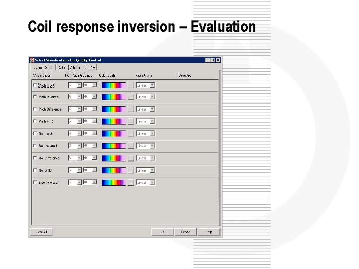 Coil response inversion – Evaluation 