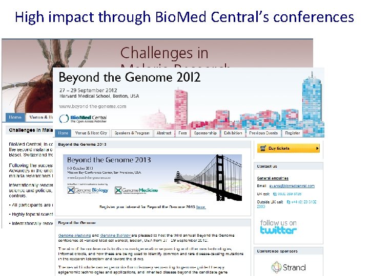 High impact through Bio. Med Central’s conferences 