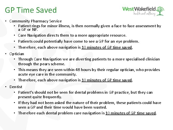 GP Time Saved • Community Pharmacy Service • Patient rings for minor illness, is