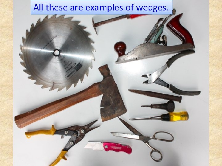 All these are examples of wedges. 