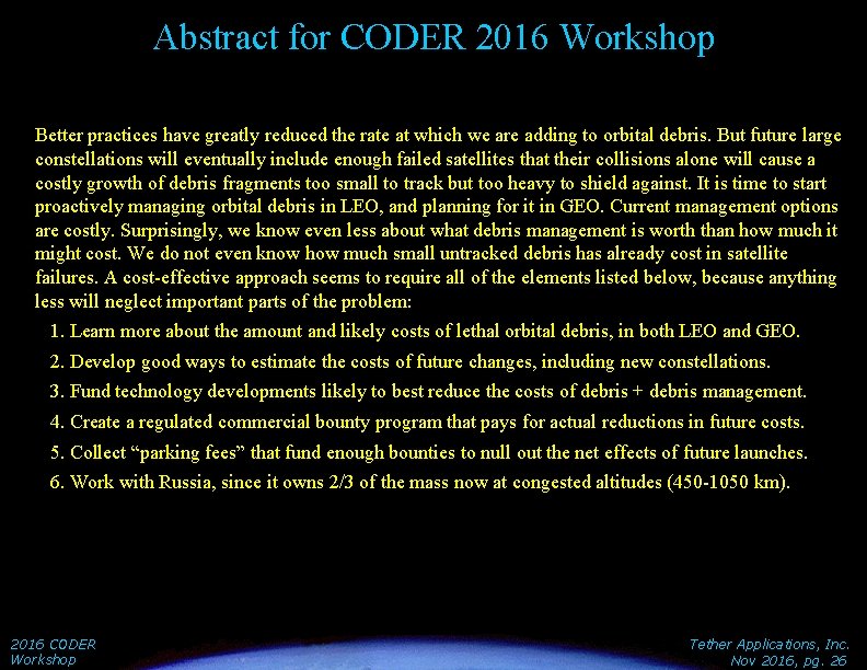 Abstract for CODER 2016 Workshop Better practices have greatly reduced the rate at which