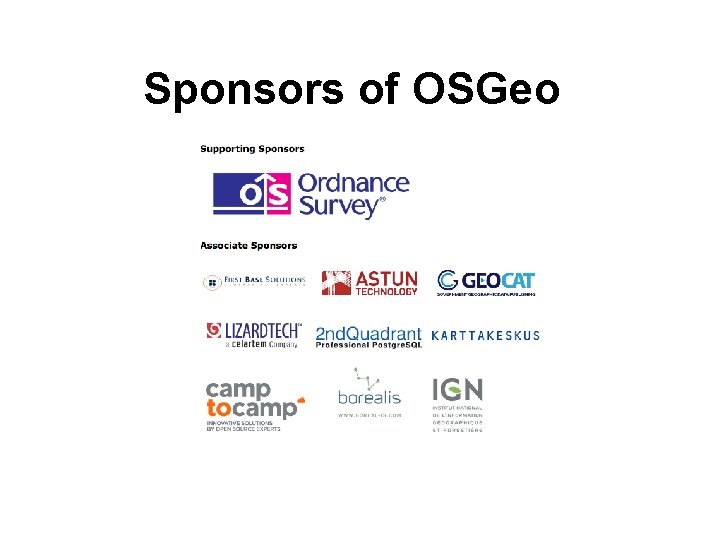 Sponsors of OSGeo 