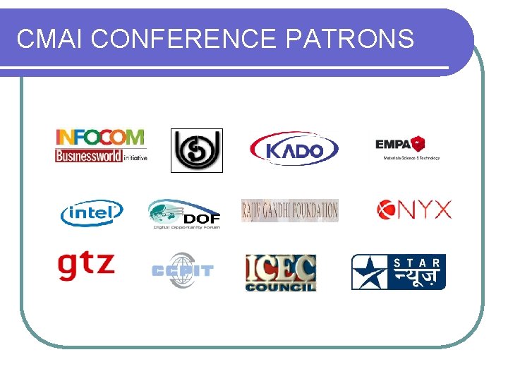 CMAI CONFERENCE PATRONS 