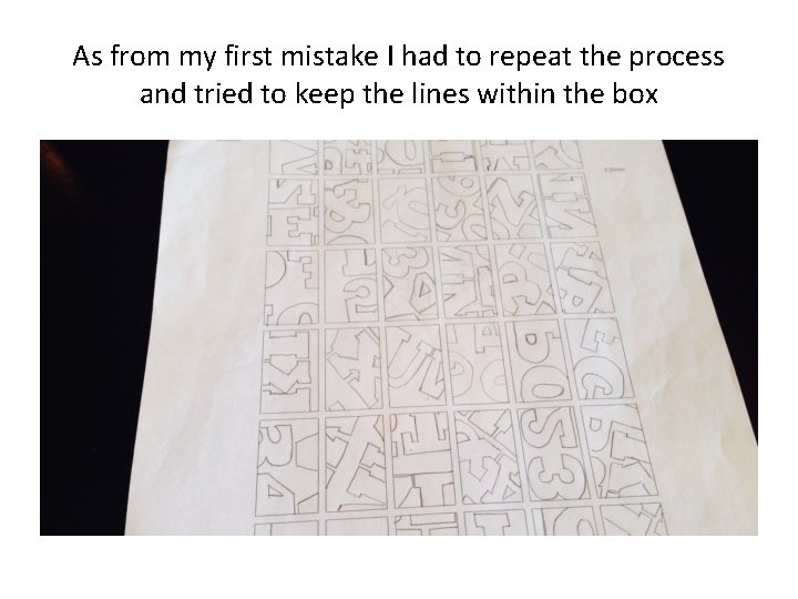 As from my first mistake I had to repeat the process and tried to