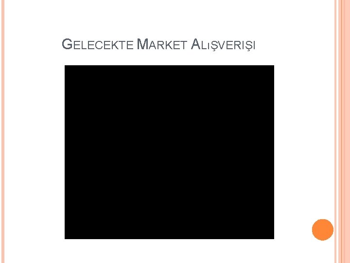 GELECEKTE MARKET ALıŞVERIŞI 