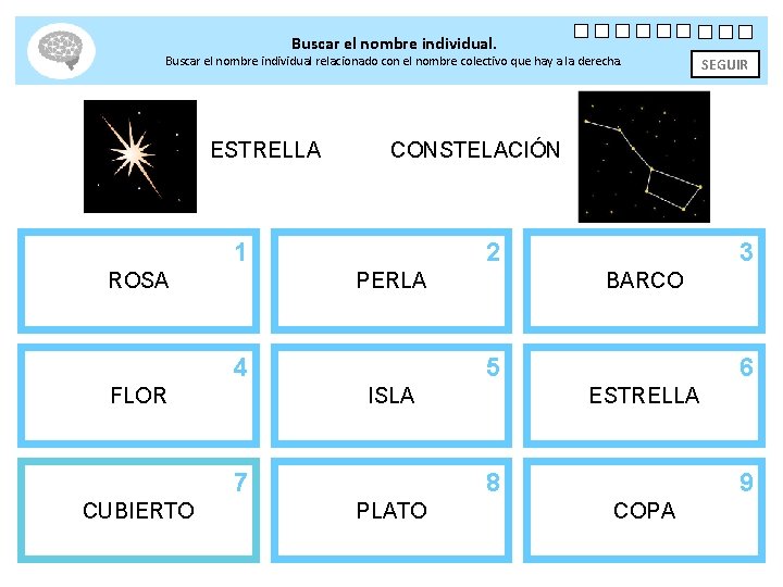 Buscar el nombre individual. Buscar el nombre individual relacionado con el nombre colectivo que