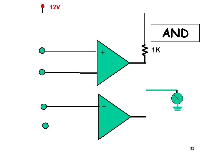 12 V AND + 1 K _ + _ 32 