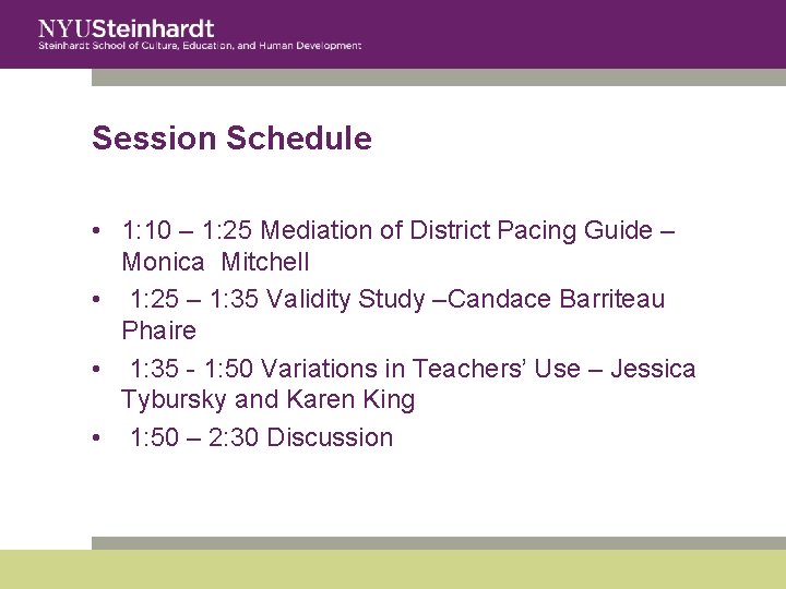 Session Schedule • 1: 10 – 1: 25 Mediation of District Pacing Guide –