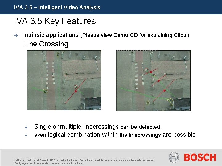 IVA 3. 5 – Intelligent Video Analysis IVA 3. 5 Key Features è Intrinsic
