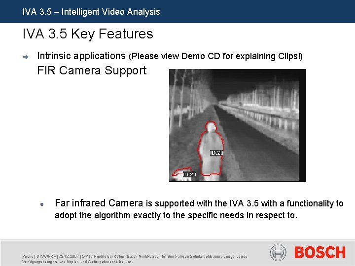 IVA 3. 5 – Intelligent Video Analysis IVA 3. 5 Key Features è Intrinsic