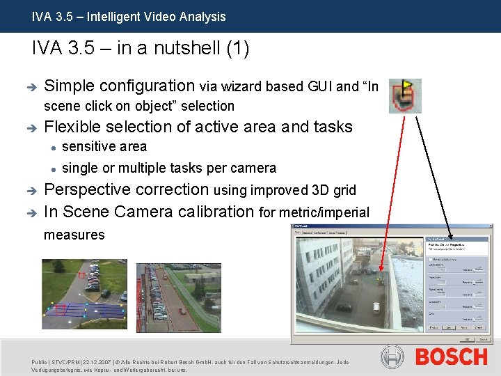 IVA 3. 5 – Intelligent Video Analysis IVA 3. 5 – in a nutshell