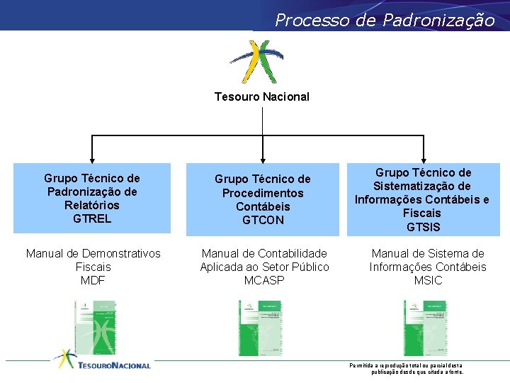 Processo de Padronização Tesouro Nacional Grupo Técnico de Padronização de Relatórios GTREL Grupo Técnico