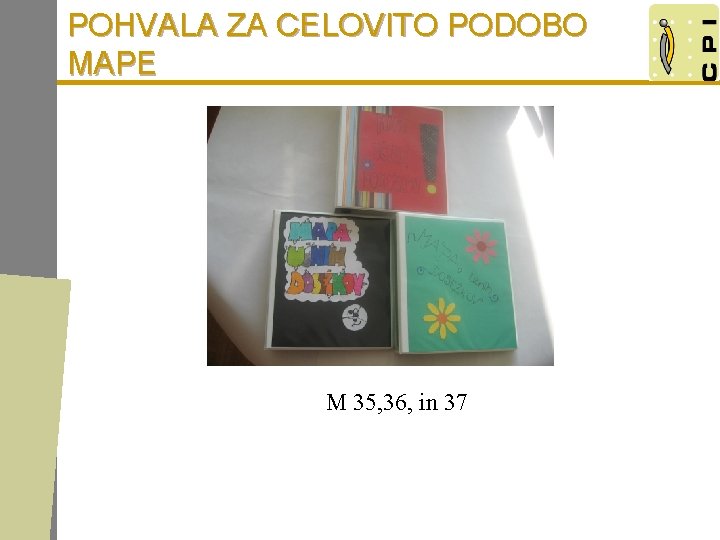 POHVALA ZA CELOVITO PODOBO MAPE M 35, 36, in 37 