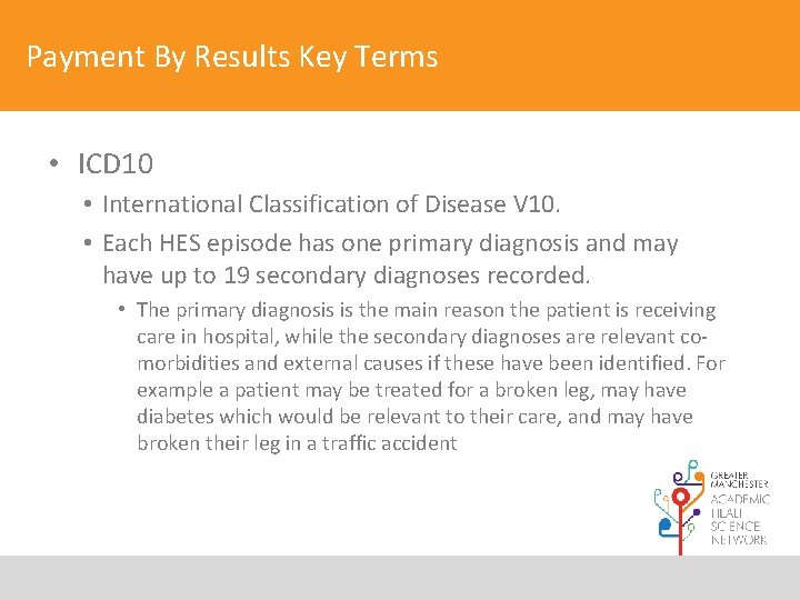 Payment By Results Key Terms • ICD 10 • International Classification of Disease V