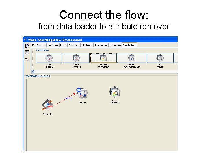 Connect the flow: from data loader to attribute remover 
