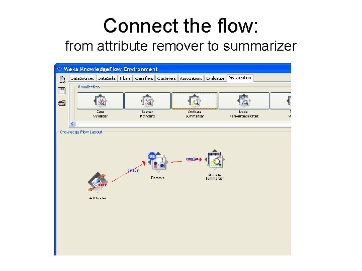 Connect the flow: from attribute remover to summarizer 