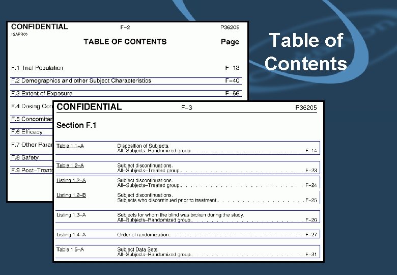 Table of Contents 