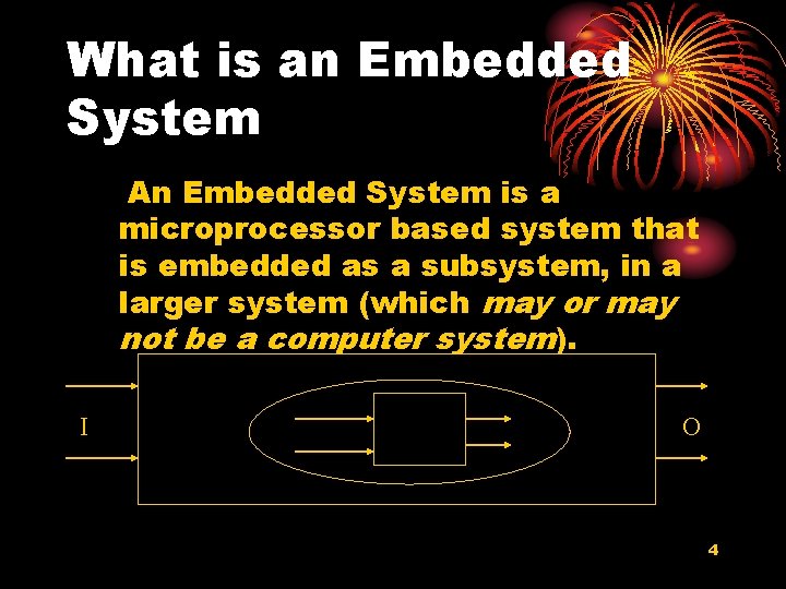 What is an Embedded System An Embedded System is a microprocessor based system that