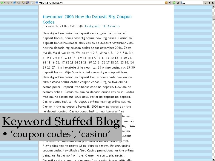 Keyword Stuffed Blog • ‘coupon codes’, ‘casino’ 