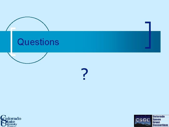 Questions ? 
