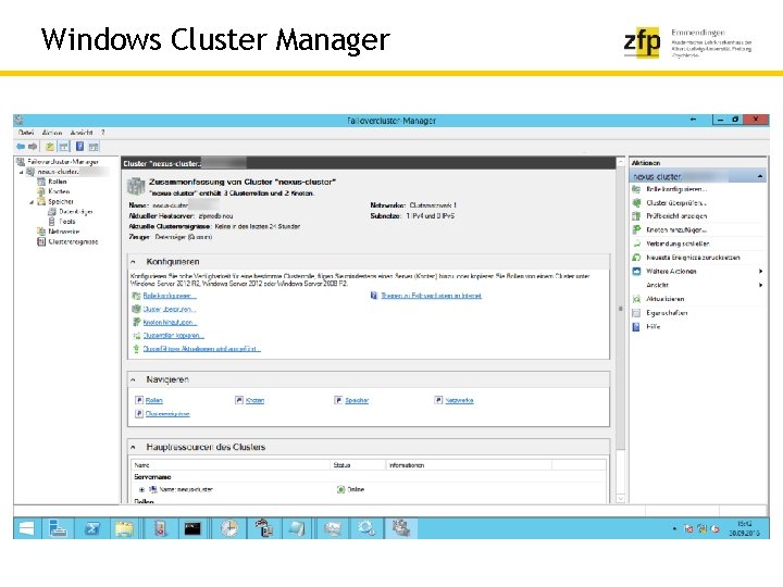 Windows Cluster Manager 