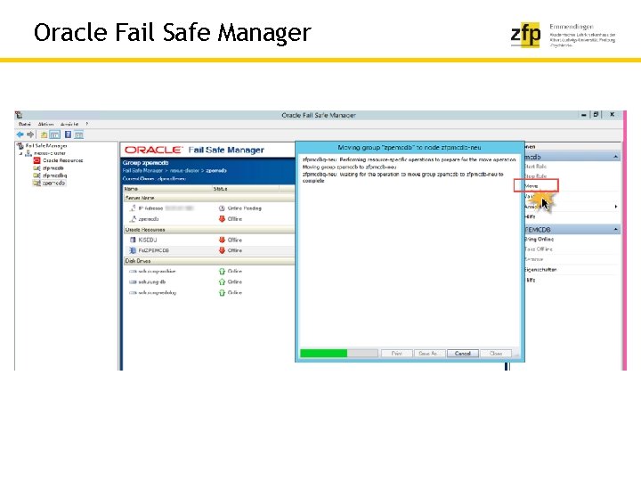 Oracle Fail Safe Manager 