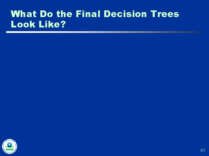 What Do the Final Decision Trees Look Like? 57 