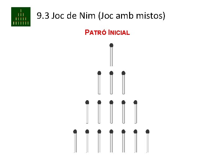 9. 3 Joc de Nim (Joc amb mistos) PATRÓ INICIAL 
