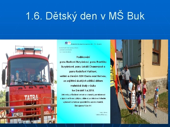 1. 6. Dětský den v MŠ Buk 